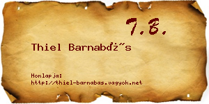 Thiel Barnabás névjegykártya